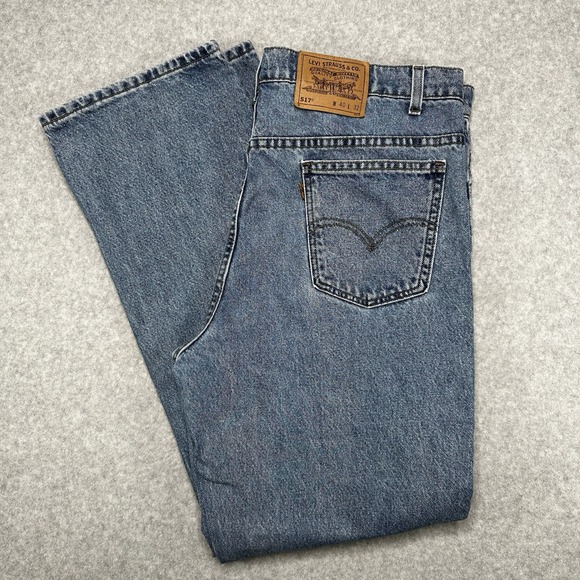 Vintage Levis 517 Jeans Men's 40x32 Blue Bootcut Orange Tab Made in USA 90s